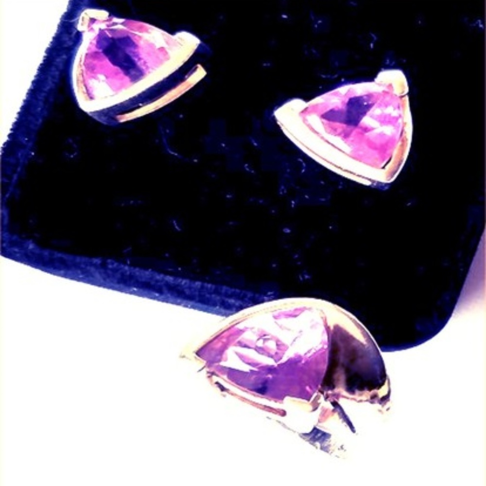 Gorgeous Sterling Silver Earrings, Ring, Necklace